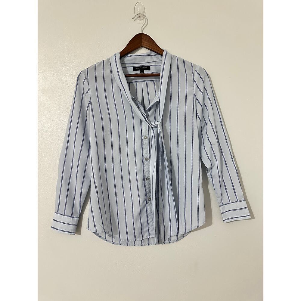 Banana Republic Dillion Top Blouse Tie Front sz XS Petite